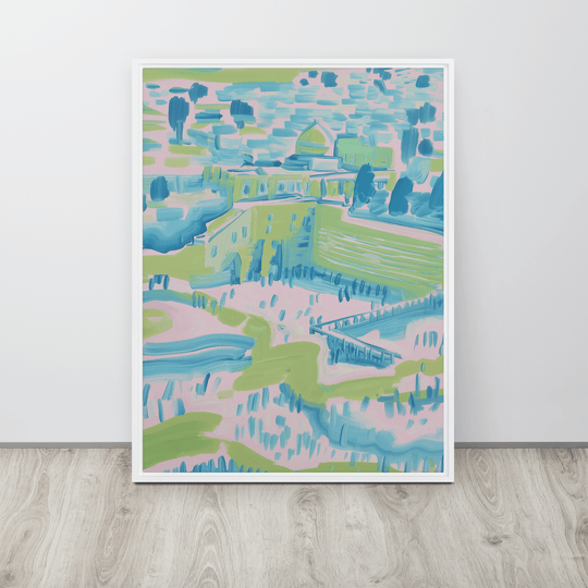 Brushstrokes of the Jerusalem Wall Framed Canvas by Beraishis