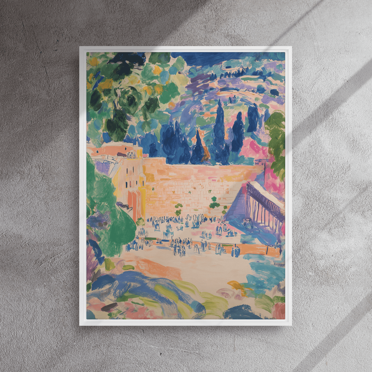 Beraishis - Kotel Bloom Framed Canvas by Beraishis - ModernTribe