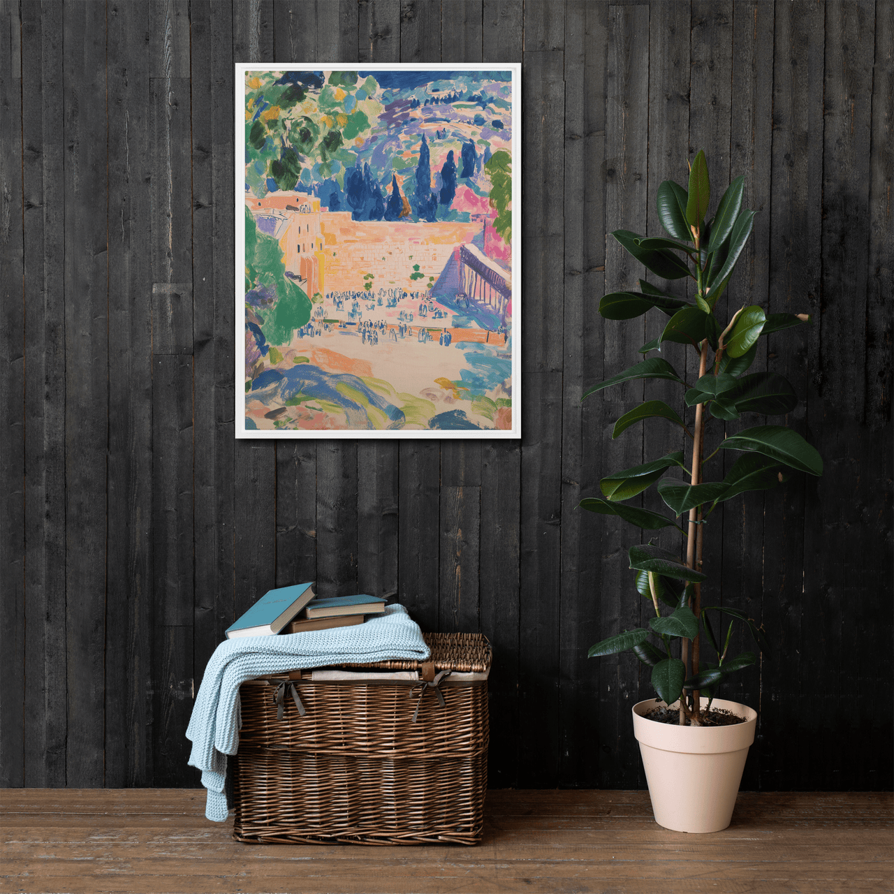 Beraishis - Kotel Bloom Framed Canvas by Beraishis - ModernTribe