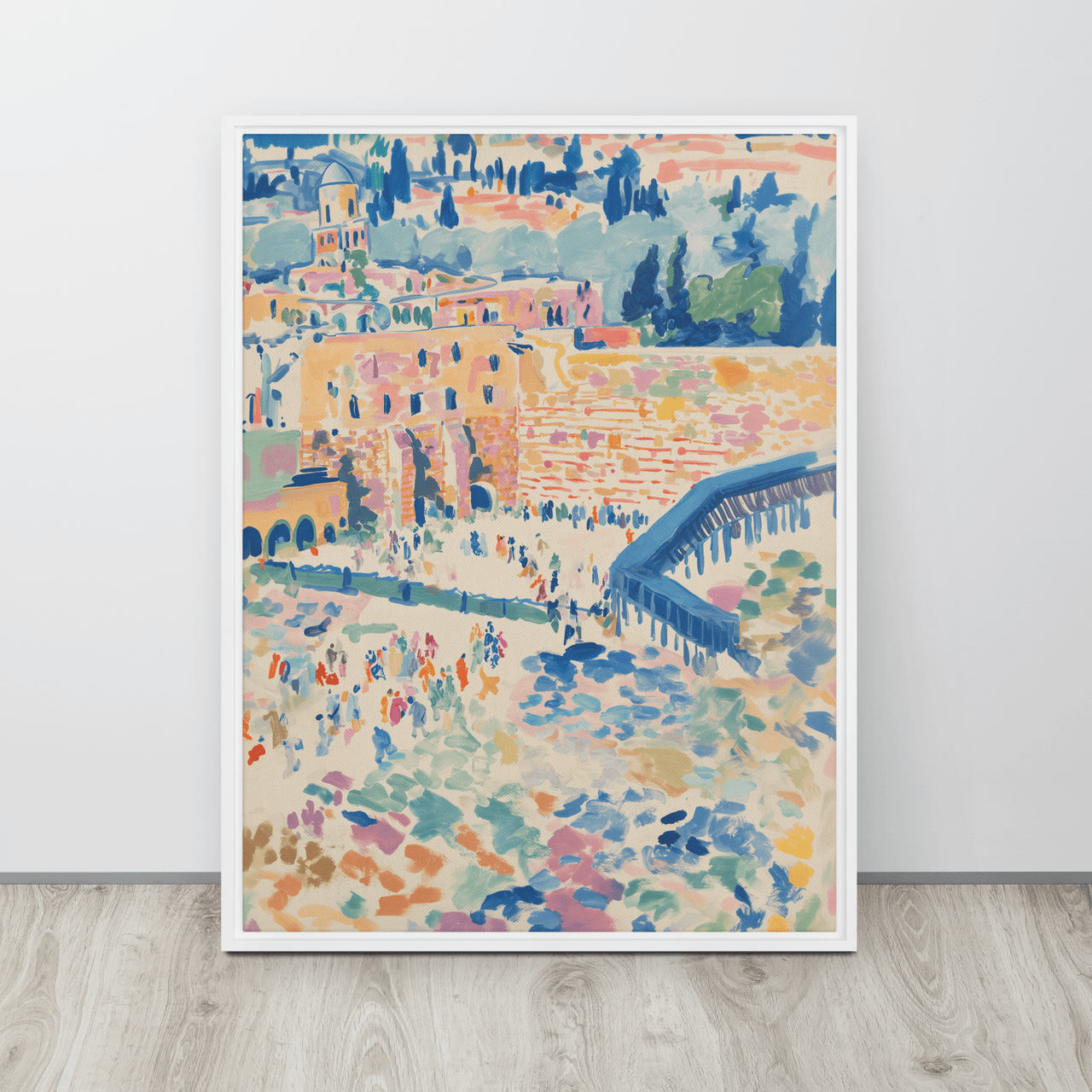 Beraishis - Impressions of the Jerusalem Wall Framed Canvas by Beraishis - ModernTribe