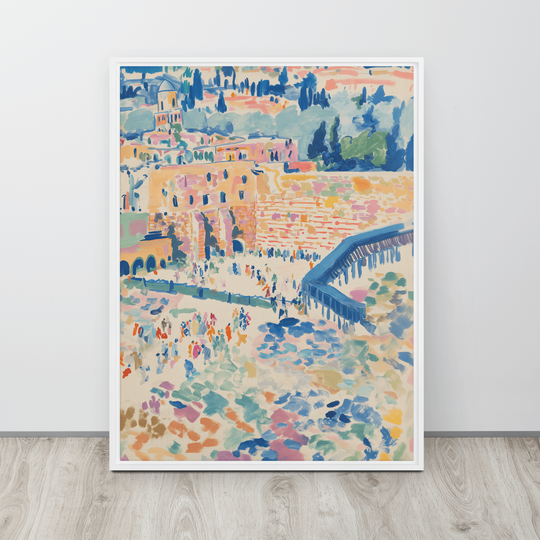 Impressions of the Jerusalem Wall Framed Canvas by Beraishis