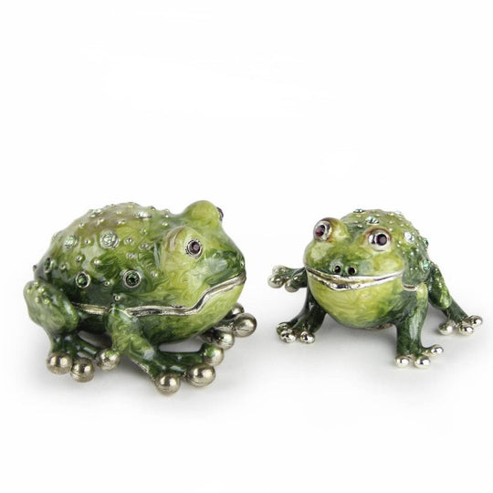Hand-Painted Plague Frogs Salt and Pepper Set