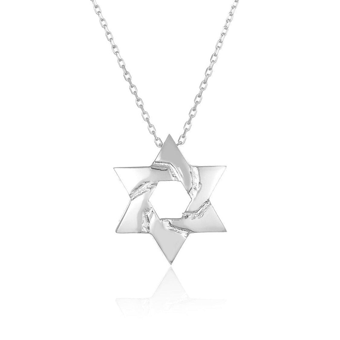 Alef Bet Necklace 1/2" / 18" Lineal Star of David Necklace