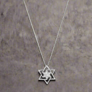 Alef Bet Necklaces Abstract Star of David - 14k Gold