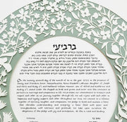 Melanie Dankowicz Ketubahs No Personalized Text (Blank) / Sage Green Garden Ketubah Circle by Melanie Dankowicz - (Choice of Colors)