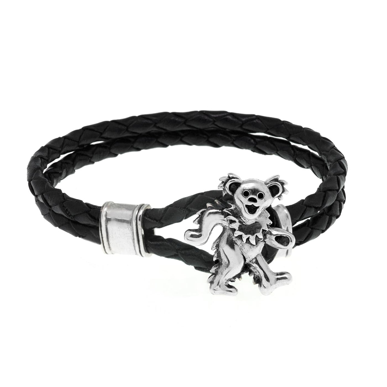 Cynthia Gale GeoArt - Grateful Dead Dancing Bear Bracelet on Black Leather - ModernTribe