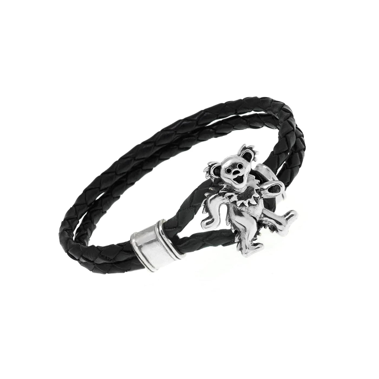Cynthia Gale GeoArt - Grateful Dead Dancing Bear Bracelet on Black Leather - ModernTribe