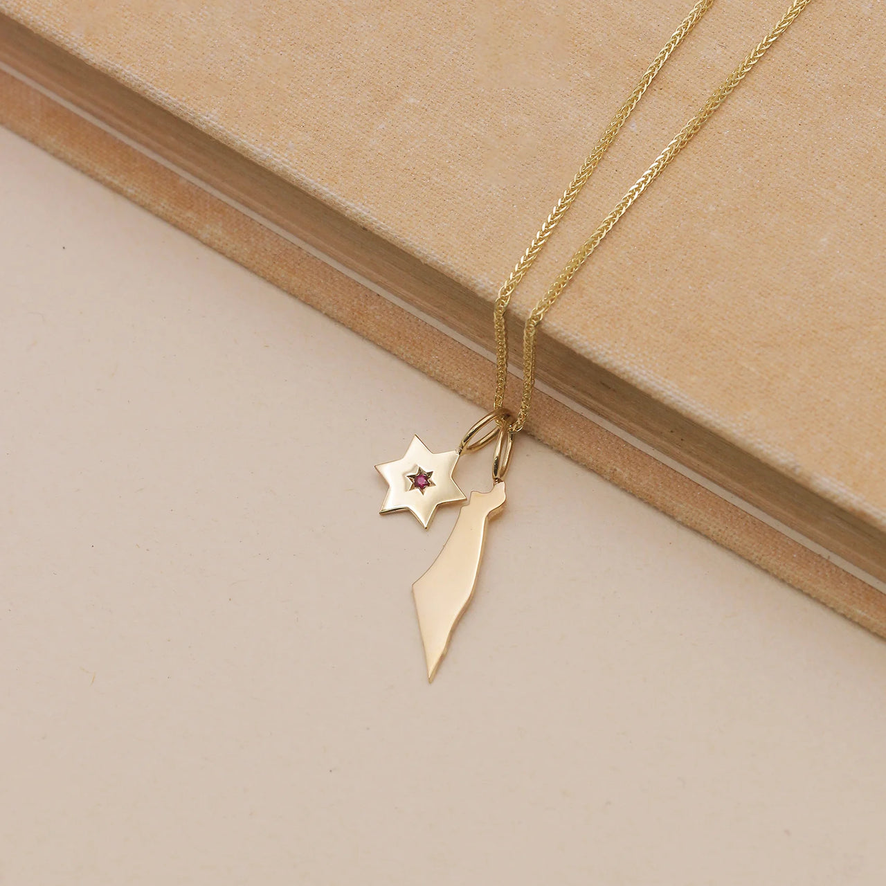 HOTCROWN - Israel Map Solid Necklace - 14k Yellow, Rose or White Gold - ModernTribe