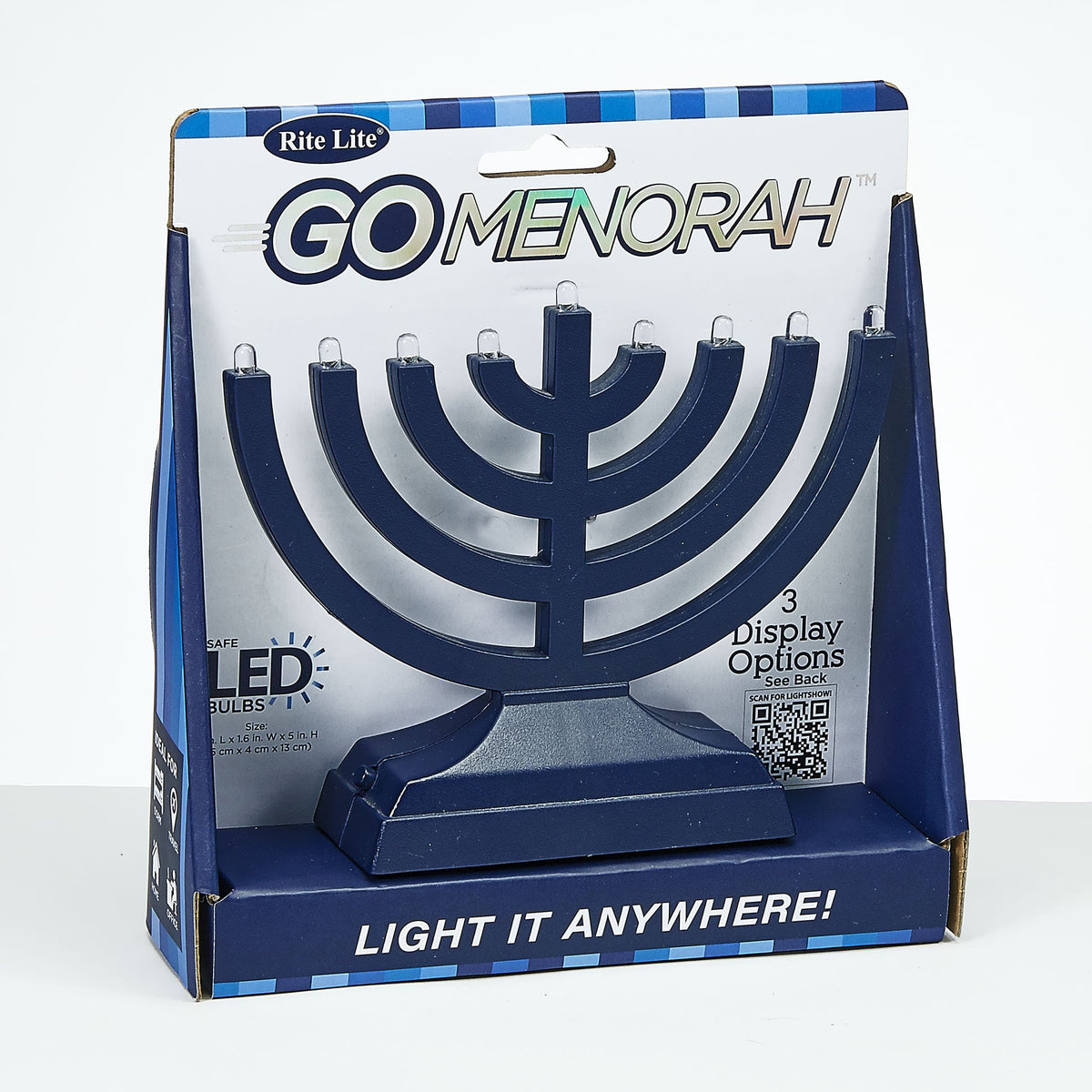 Rite Lite Menorahs Go Menorah™ - Light It Anywhere, Navy