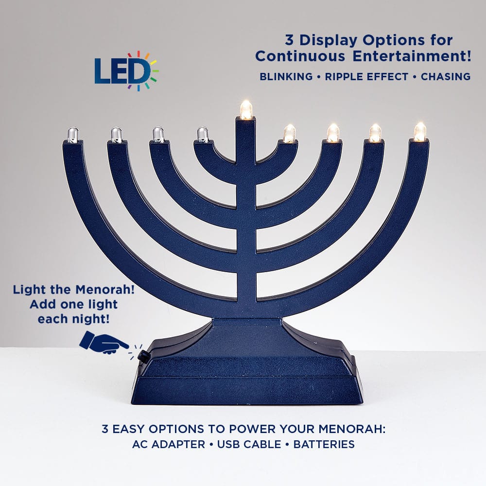 Rite Lite Menorahs Go Menorah™ - Light It Anywhere, Navy