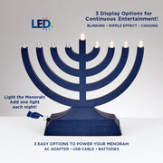 Rite Lite Menorahs Go Menorah™ - Light It Anywhere, Navy