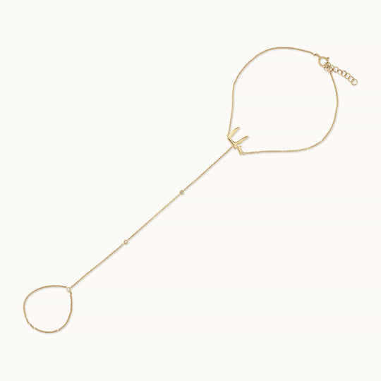 Chai Hand Chain - 14k Gold