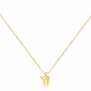 Alef Bet Necklaces 14k yellow gold / 16" chain Mini Chai Necklace in 14k Yellow Gold