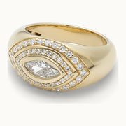 Les Petit Jewels Rings Grand Marquise Evil Eye Ring - 14k Gold