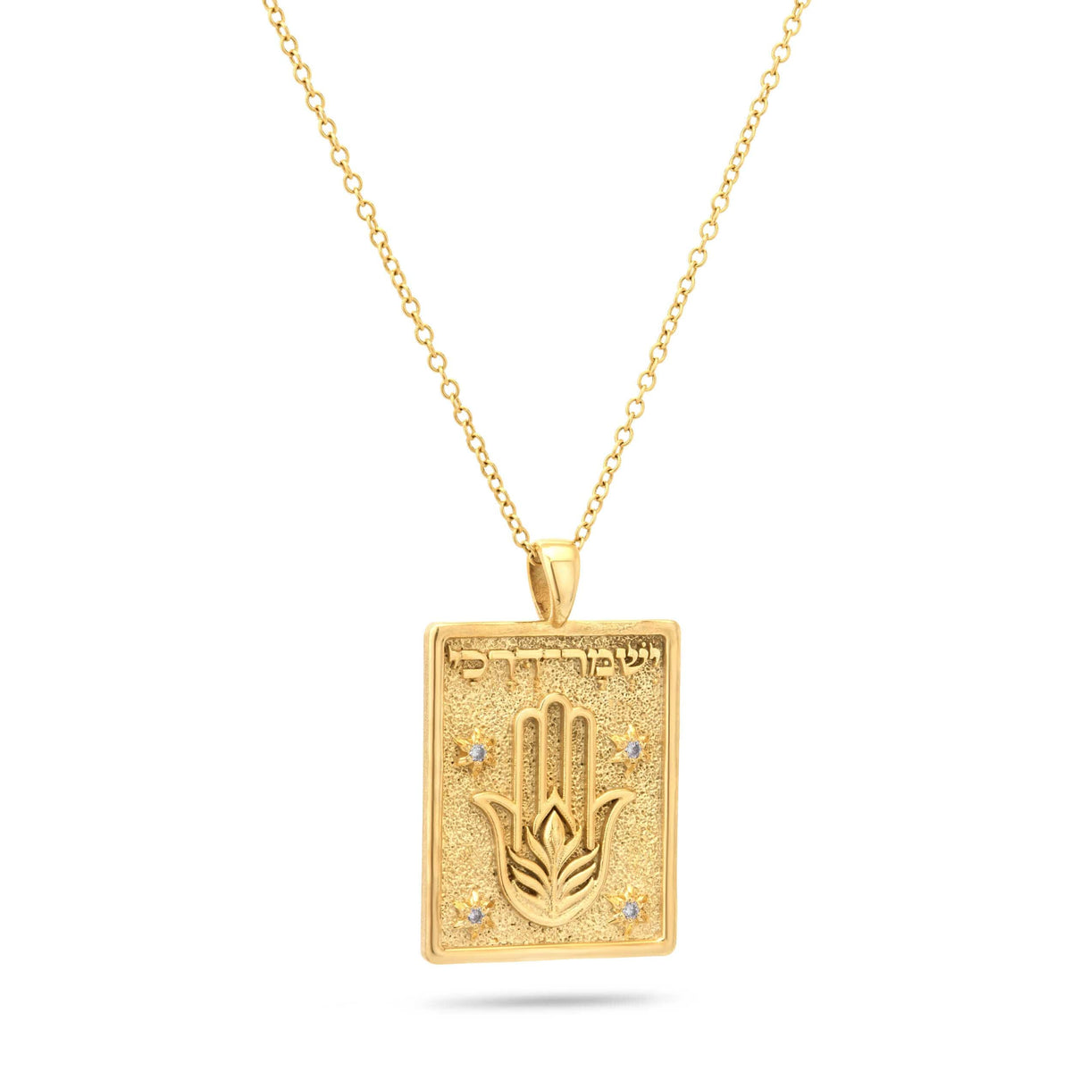 He Will Guard My Path pendant in 14k gold by Sages & Souls