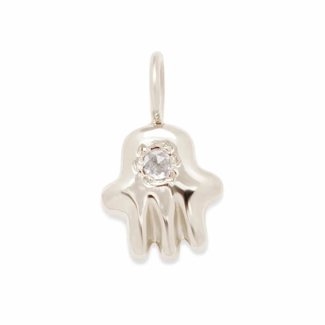 Elisa Solomon - Custom Stone Hamsa Charm by Elisa Solomon - 14k Yellow, Rose or White Gold - ModernTribe