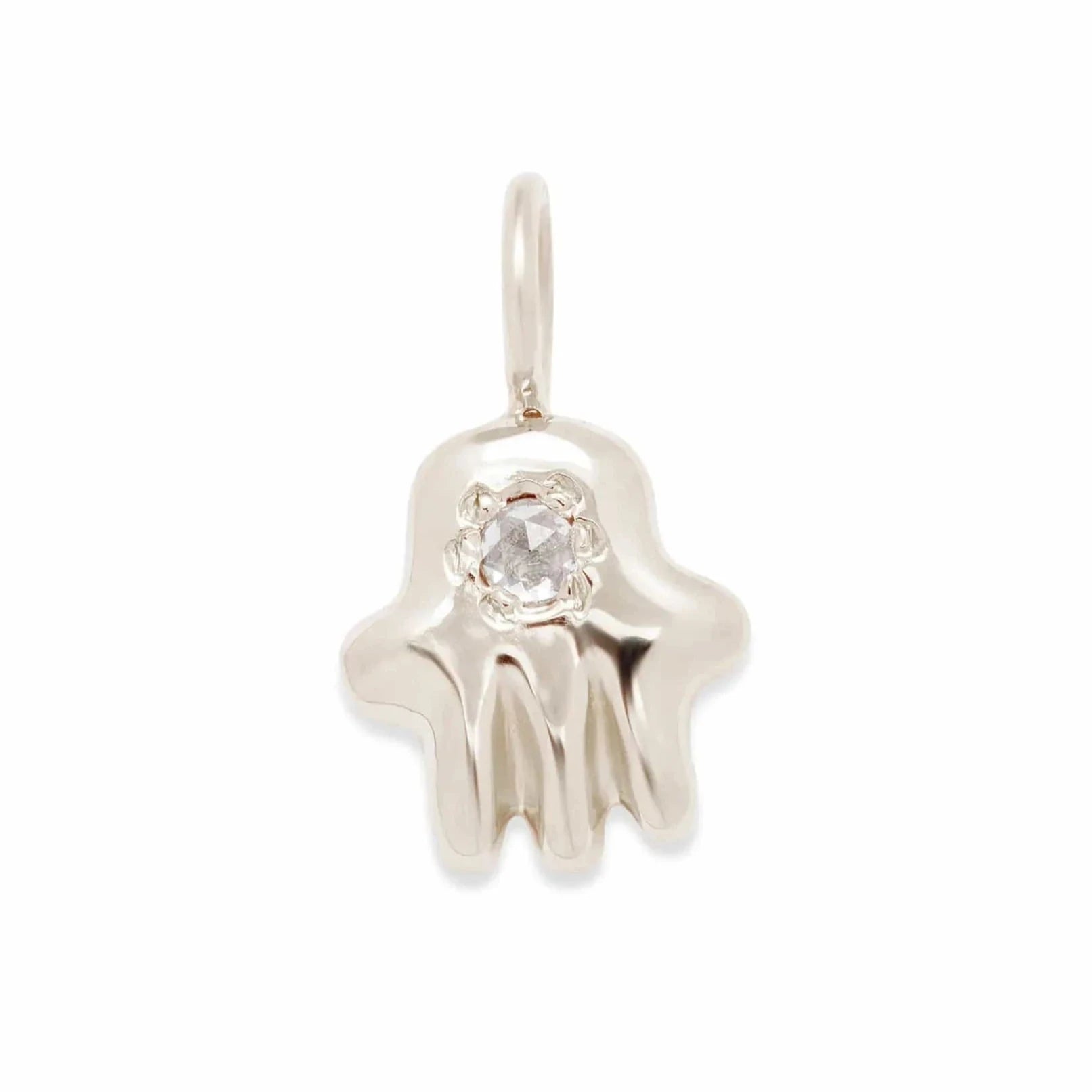 Elisa Solomon Necklaces 14k Gold Custom Hamsa Charm by Elisa Solomon - (Choice of Gem Stones) (Copy)