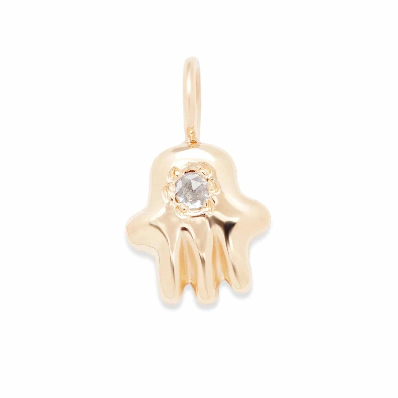 Elisa Solomon Necklaces 14k Gold Custom Hamsa Charm by Elisa Solomon - (Choice of Gem Stones) (Copy)