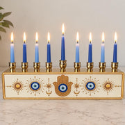 Lea Joelle Handmade Menorahs Hamsa & Evil Eye Menorah