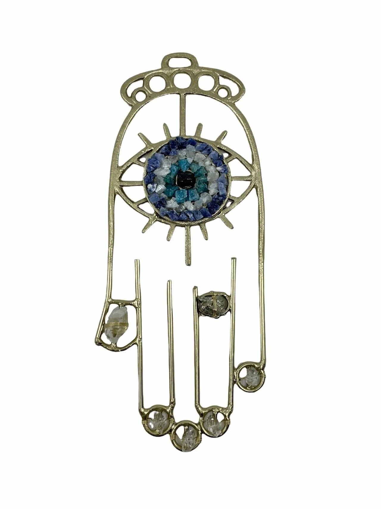 Ariana Ost - Hamsa Healing Crystal Grid Wall Hanging - ModernTribe