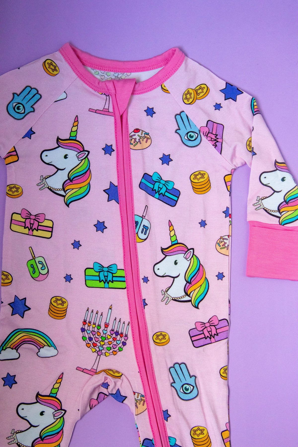 Amy Kritzer Becker Pajamas Hanukkah Dreams Bamboo Onesie Pajamas - (Baby Sizes 0 - 24M)