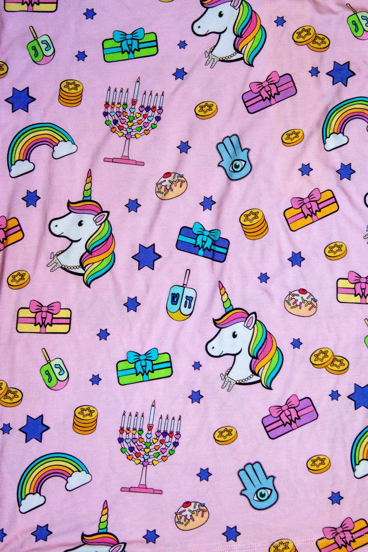 Amy Kritzer Becker Pajamas Hanukkah Dreams Bamboo Pajamas - (Kids Unisex Sizes 2T - 14)