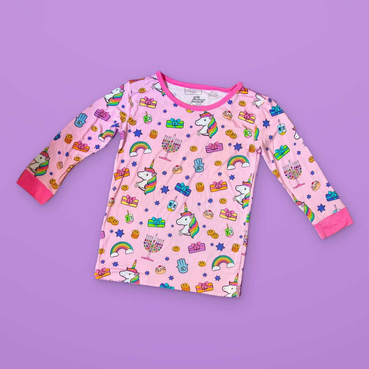 Amy Kritzer Becker - Hanukkah Dreams Bamboo Pajamas - (Kids Unisex Sizes 2T - 14) - ModernTribe