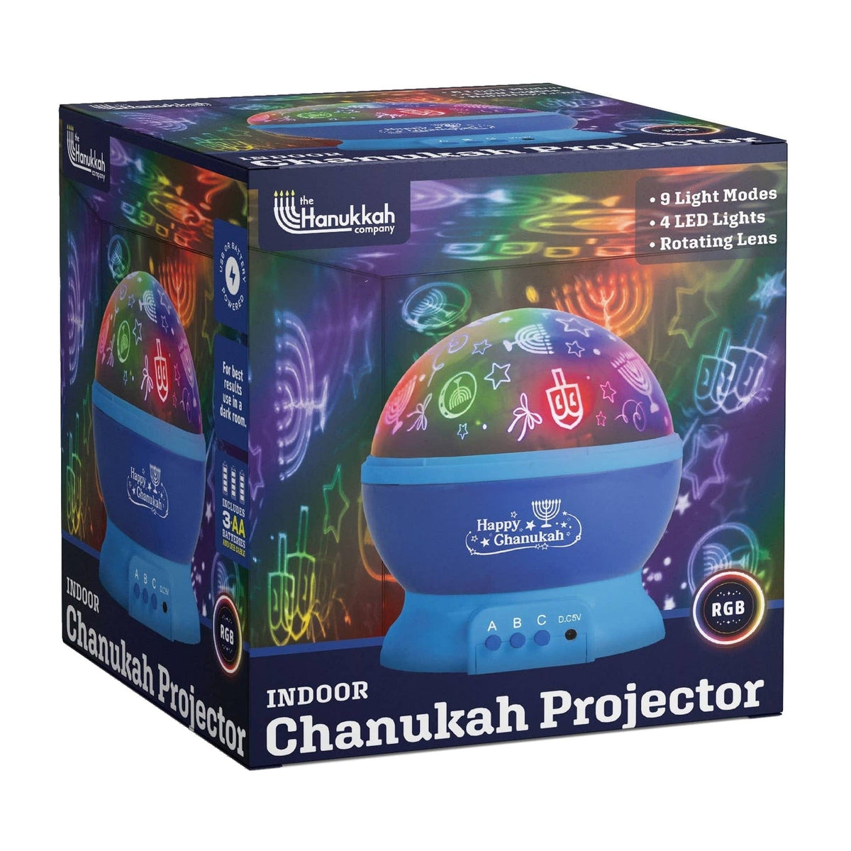 Ner Mitzvah Decorations Hanukkah Indoor Projector