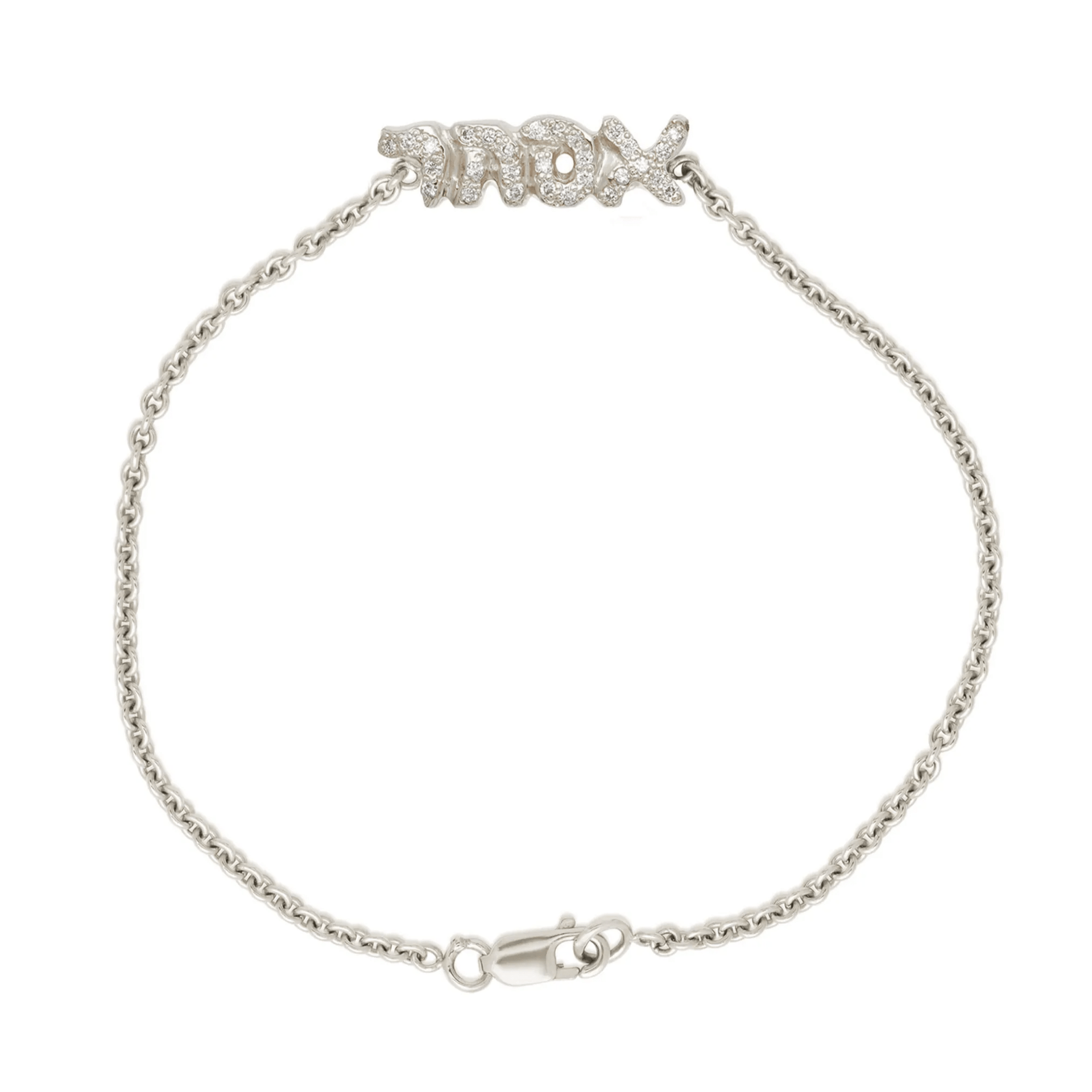 Elisa Solomon Bracelets White Gold Diamond Hebrew Name Bracelet by Elisa Solomon - Yellow, White or Rose Gold, or Platinum