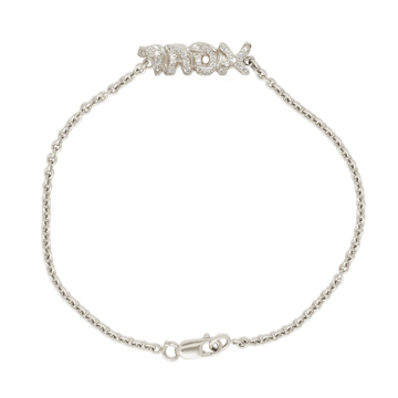 Elisa Solomon Bracelets White Gold Diamond Hebrew Name Bracelet by Elisa Solomon - Yellow, White or Rose Gold, or Platinum