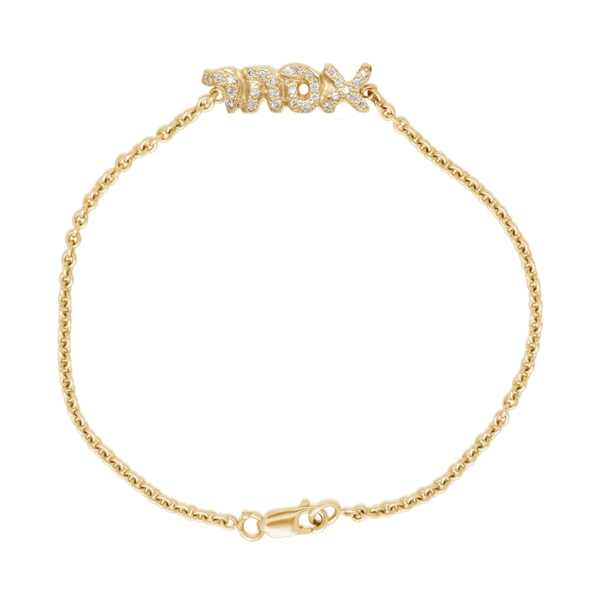 Elisa Solomon Bracelets Yellow Gold Diamond Hebrew Name Bracelet by Elisa Solomon - Yellow, White or Rose Gold, or Platinum