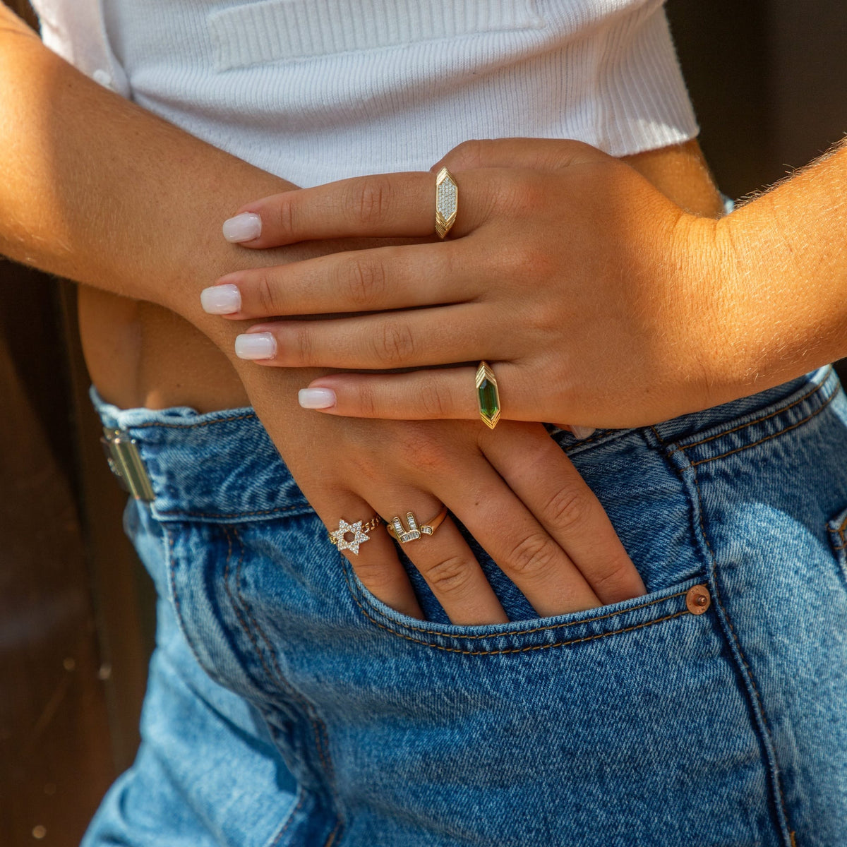 Les Petit Jewels Rings Heritage Star of David Ring - 14k Gold