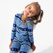 Bellabu Bear Pajamas Hanukkah Fair Isle Bamboo Kids Pajamas by Bellabu Bear - (Unisex Sizes 18M - 14)
