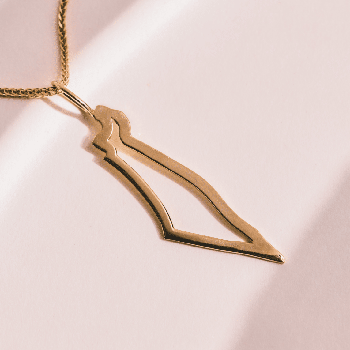 HOTCROWN - Israel Frame Necklace - 14k Yellow, Rose or White Gold - ModernTribe