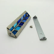 Israel Museum - Blue and Silver Glass Mezuzah by Israel Museum - ModernTribe