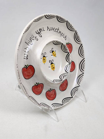 Suzaluna Honey Dishes Wishing You Sweetness Apples and Honey Dish