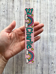 Lea Joelle Handmade Mezuzahs Personalized Rainbow Mezuzah - Light Pink