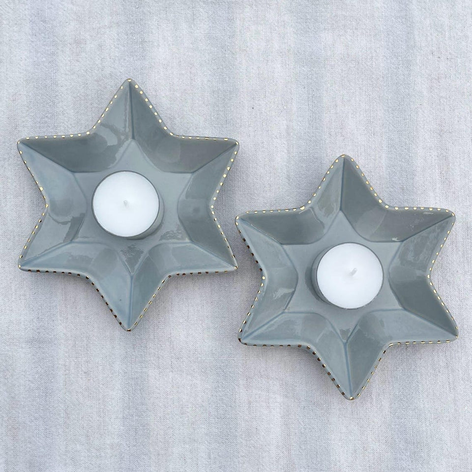 Nina Keramik - Star of David Tea Light Candle Holders by Nina Keramik - ModernTribe