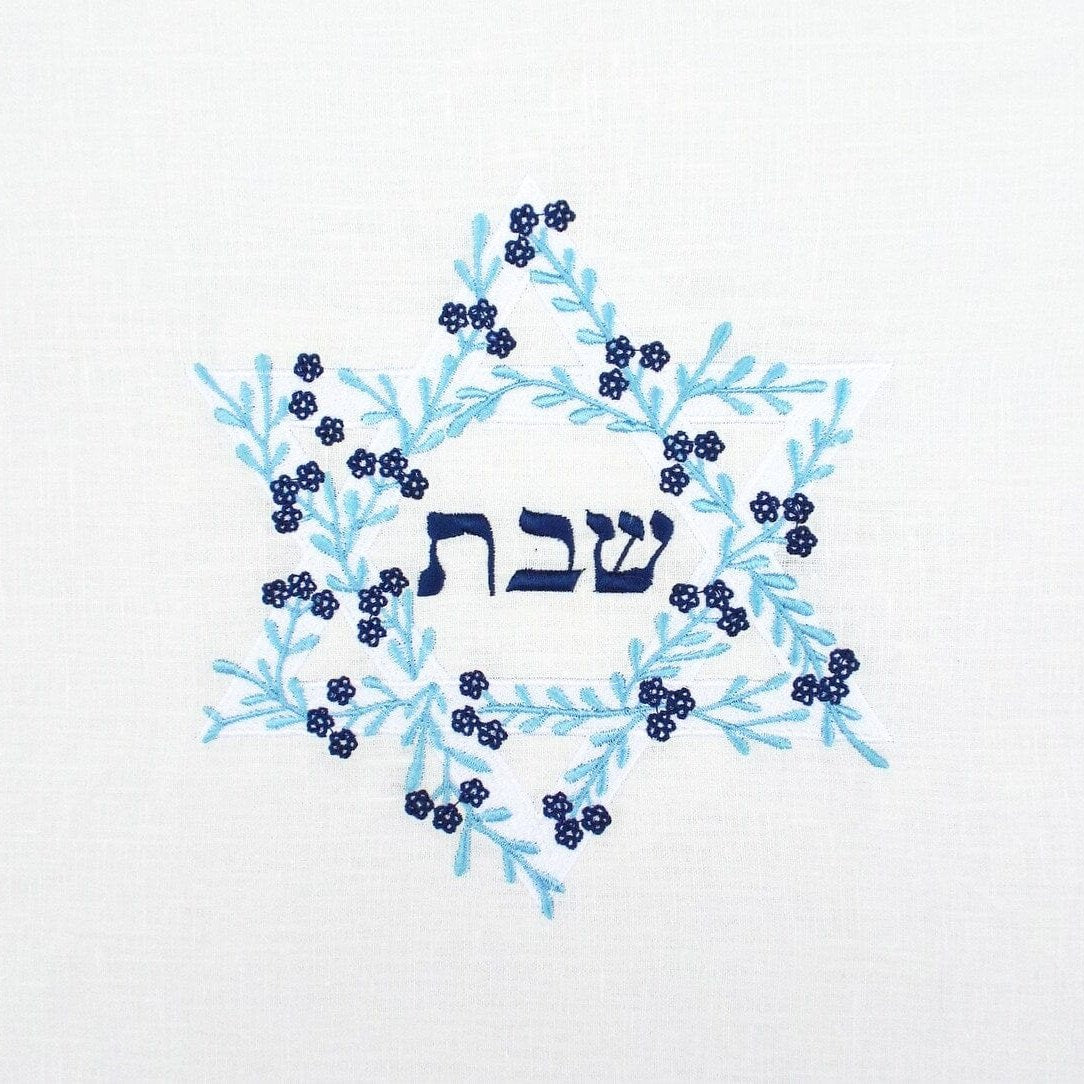 Three Generations Challah Covers Floral Jewish Star Challah Cover