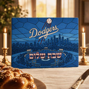 The Rabbi's Wife - Baseball Stained Glass Style Challah Board - (Choice of Team) - ModernTribe