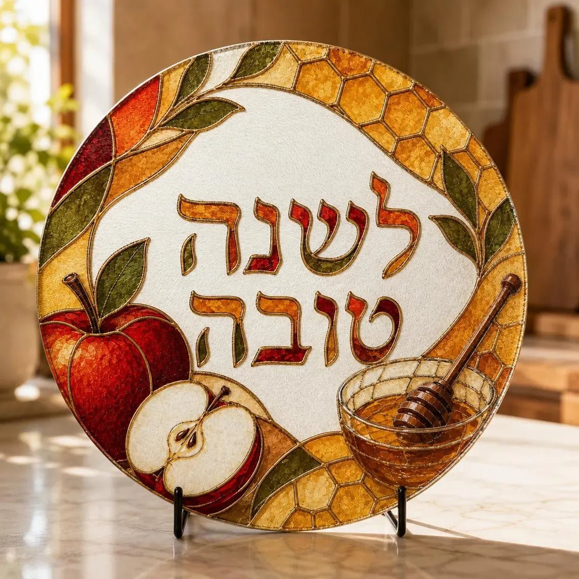 The Rabbi's Wife - Apples and Honey Round Challah Board - ModernTribe