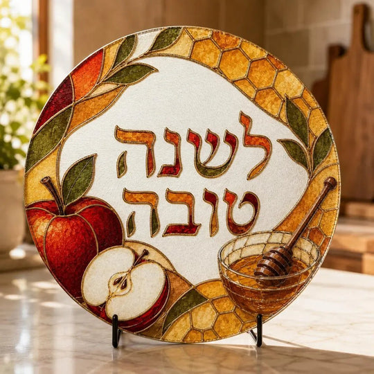 Apples and Honey Round Challah Board