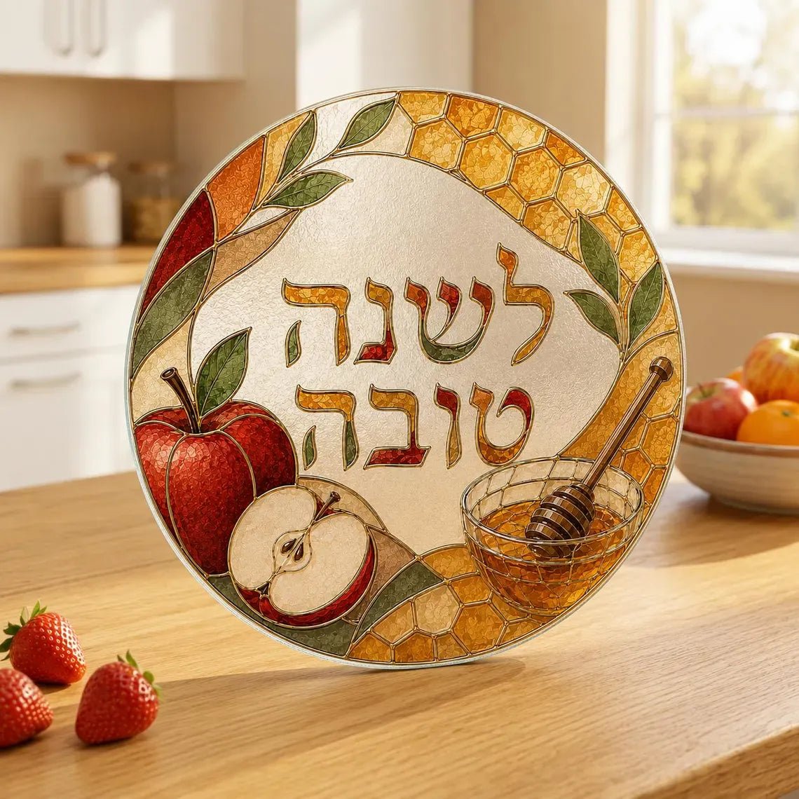 The Rabbi's Wife - Apples and Honey Round Challah Board - ModernTribe