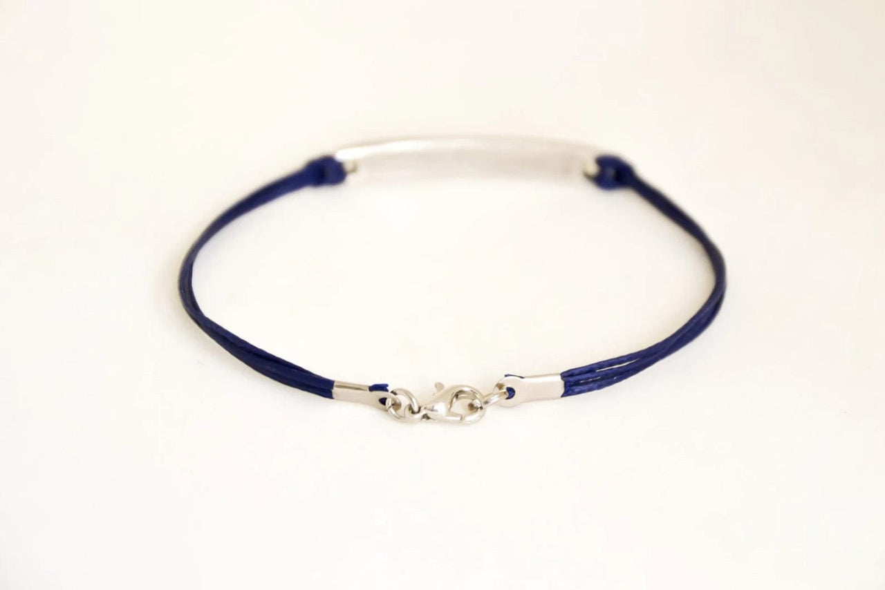 My Tribe by Sea Ranch Jewelry Bracelets 8" / Marine Shema Israel on Dark Blue Cord