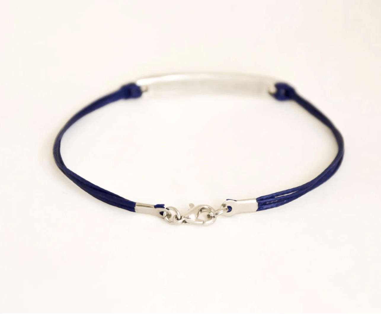 Shani and Adi Jewelry - Shema Israel Hebrew Bracelet on Dark Blue Cord - 7" or 8" - ModernTribe
