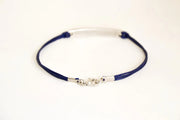 My Tribe by Sea Ranch Jewelry Bracelets 8" / Marine Shema Israel on Dark Blue Cord