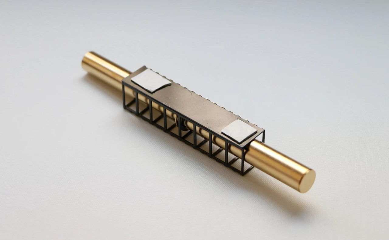 Etay Malka - Handmade Geometric Mezuzah Case - Gold - ModernTribe
