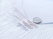 Everything Beautiful - This Too Shall Pass Vertical Bar Necklace - Sterling Silver, Yellow or Rose Gold - ModernTribe