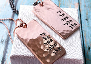 Everything Beautiful - Where You Go I Will Follow Hammered Copper Rectangle Tag Necklace - ModernTribe
