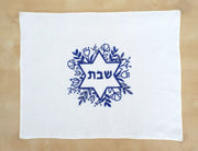 Three Generations Challah Covers Shabbat Floral Star of David Linen Challah Cover